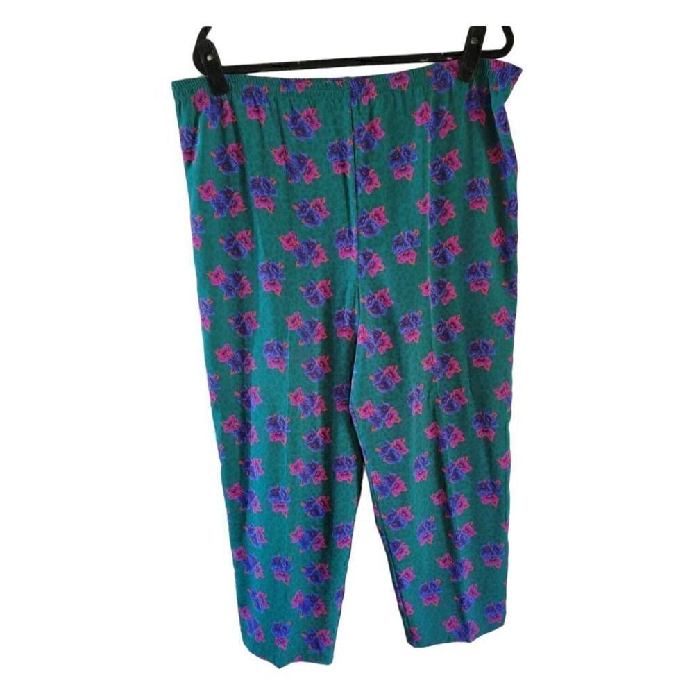 Victoria’s Secret Vintage Gold Label Floral Pajama Pants SZ S PJS LUXURY 90s Y2K